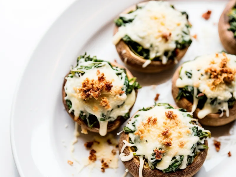 Keto Bacon and Spinach Stuffed Mushrooms