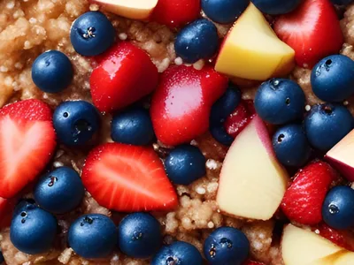 Warm Apple Berry Quinoa Bowl