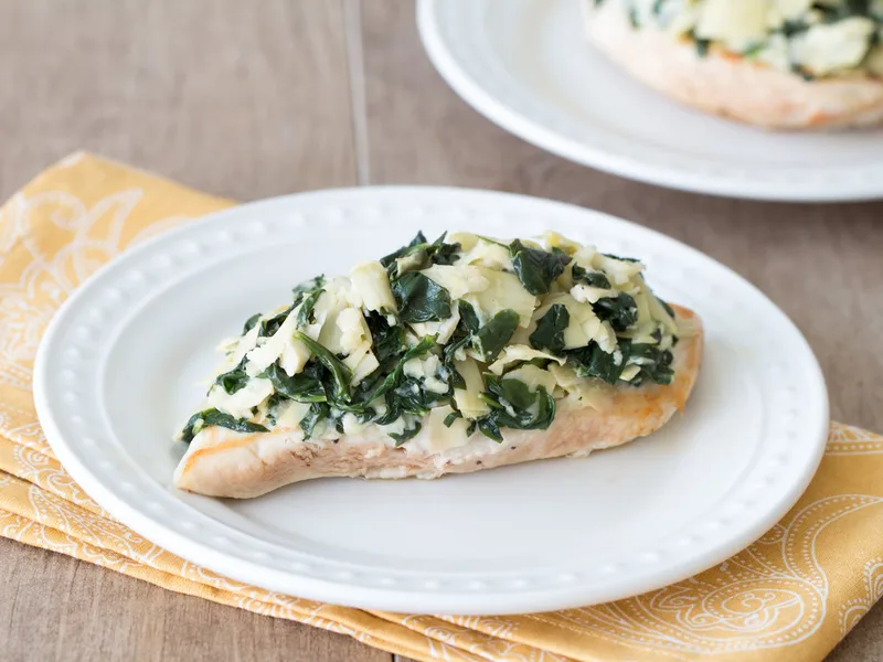 Pan-Seared Chicken with Creamy Spinach Artichoke