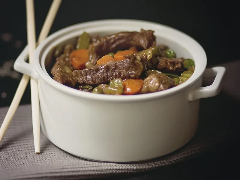 Chinese Stir Fried Steak with Mixed Vegetables