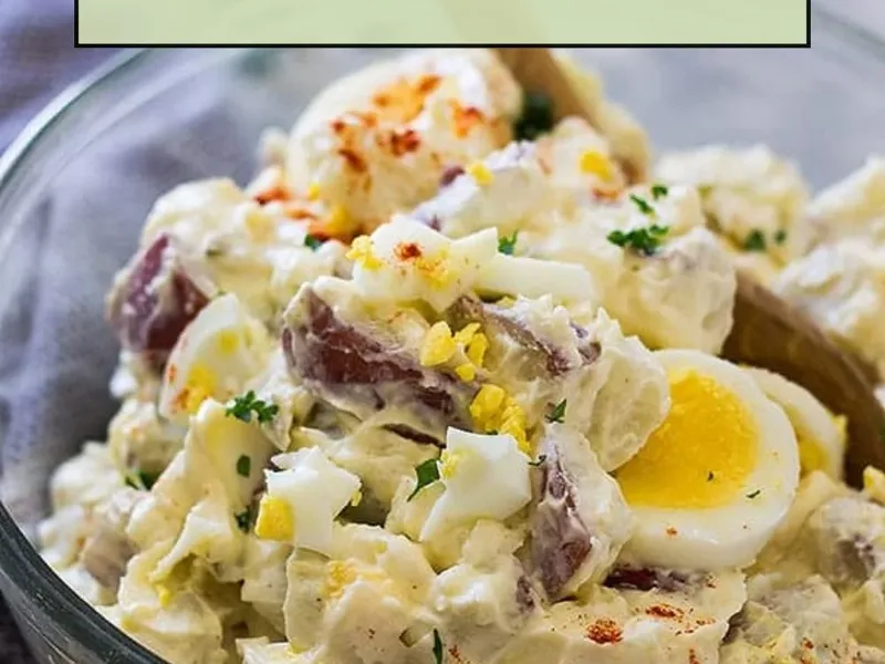 Classic Old-Fashioned Potato Salad with Hard-Boiled Eggs