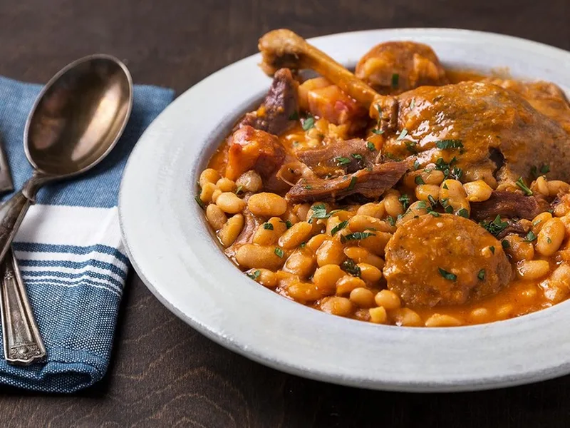 Quick Instant Pot Cassoulet with Duck Confit and White Beans