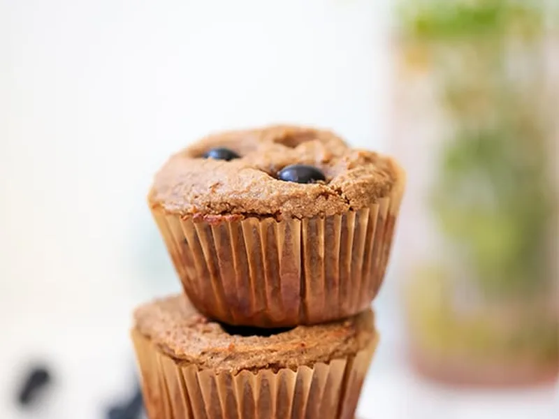 Blueberry Banana Muffins with Tigernut Flour and Gelatin Egg