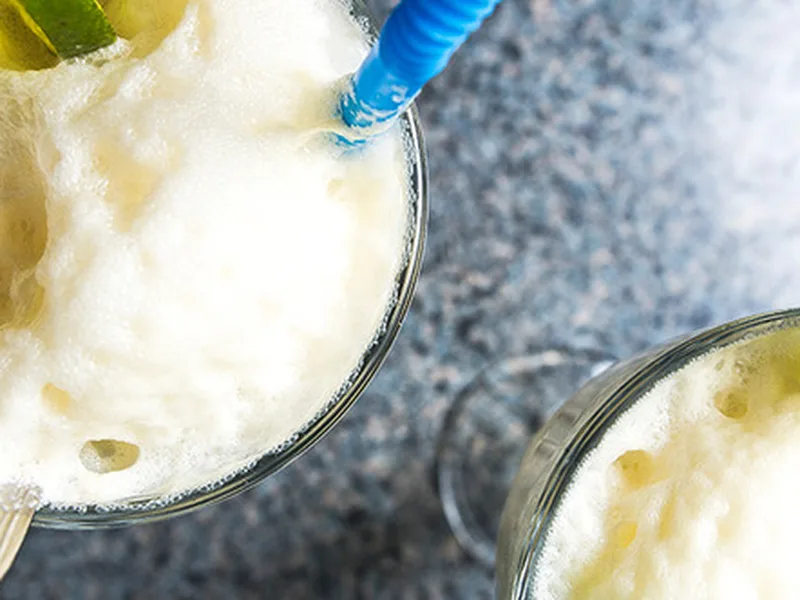 Dark Rum Ice Cream Floats with Ginger Beer and Lime