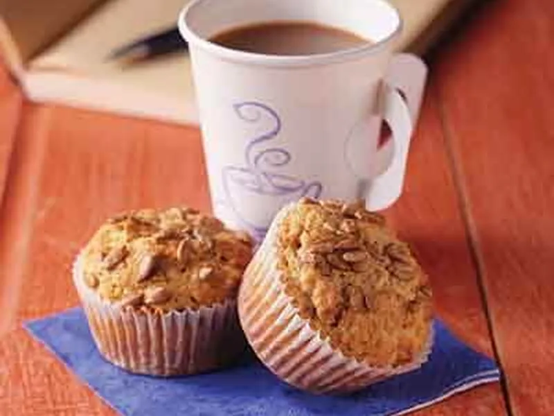Three-Grain Sunflower Muffins