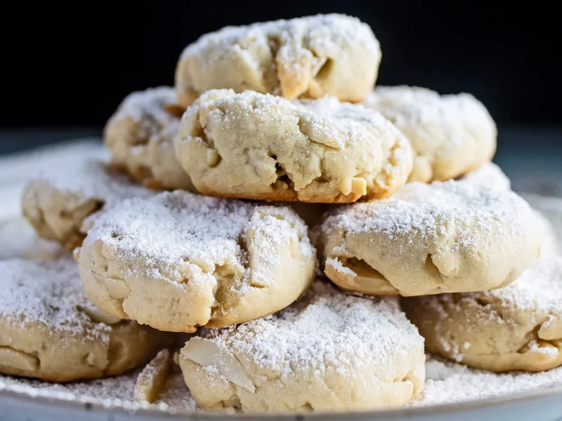 Almond Kourabiedes Greek Butter Cookies