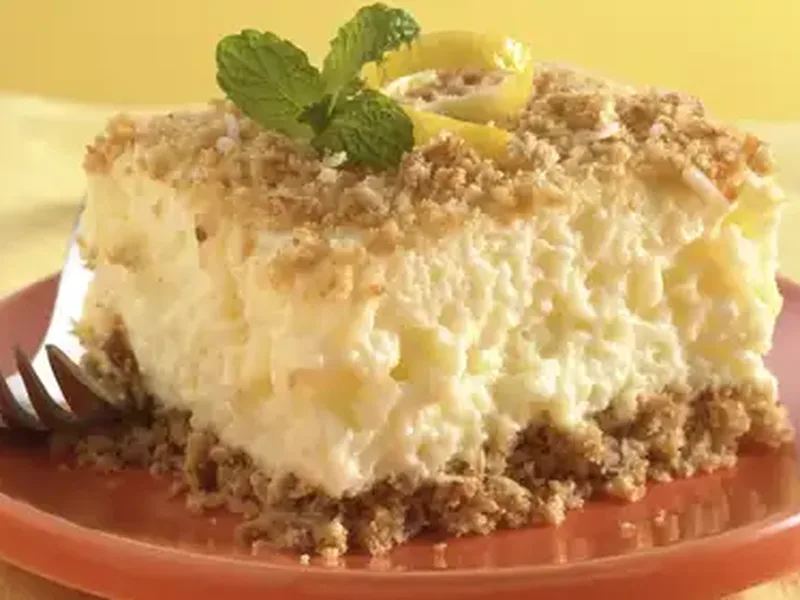 Creamy Pineapple-Pecan Dessert Squares with Graham Crust