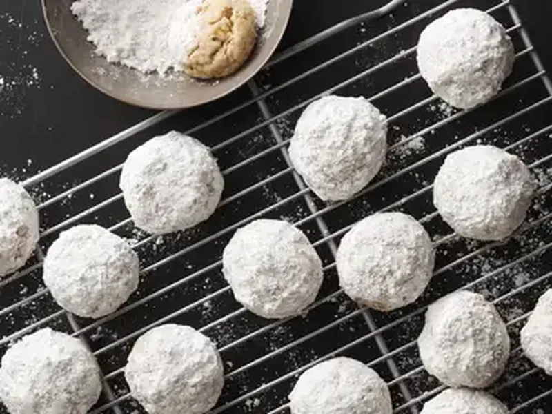Cinnamon Mexican Wedding Cakes with Cream Cheese and Walnuts