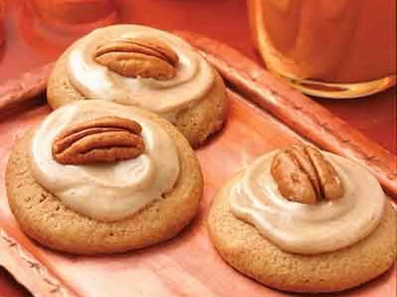 Frosted Maple Spice Drops with Pecans