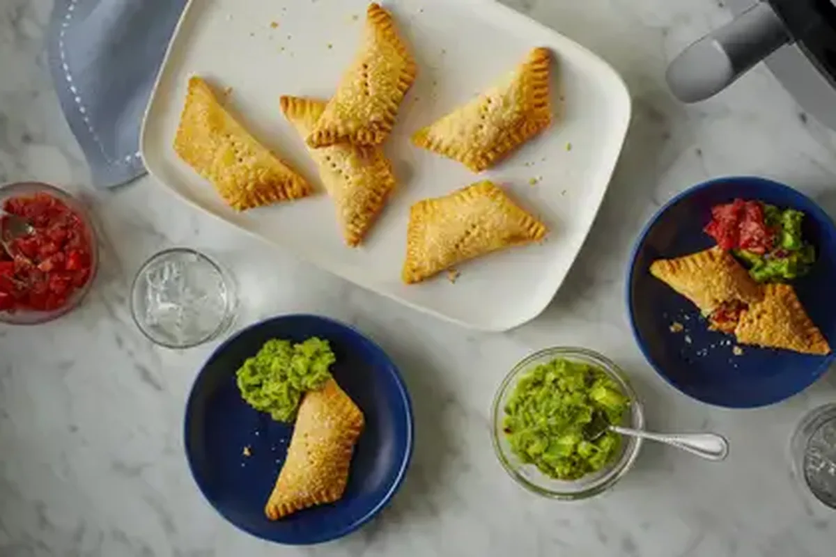 Air Fryer Mini Chicken Empanadas with Cheddar and Green Chiles | EasyCook