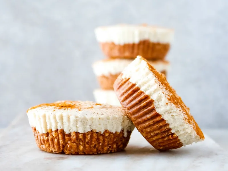 Keto Eggnog Cheesecakes Made in Muffin Tin