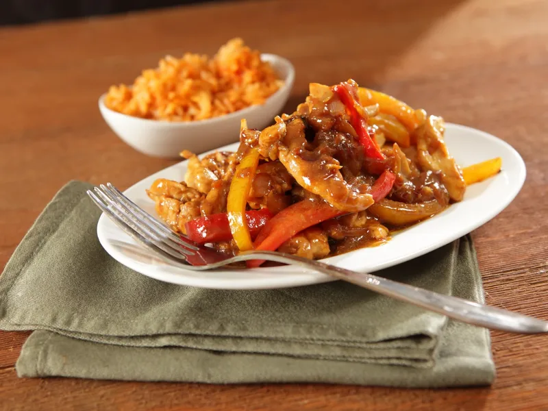 Honey-Mustard Chicken Strips with Caramelized Onions