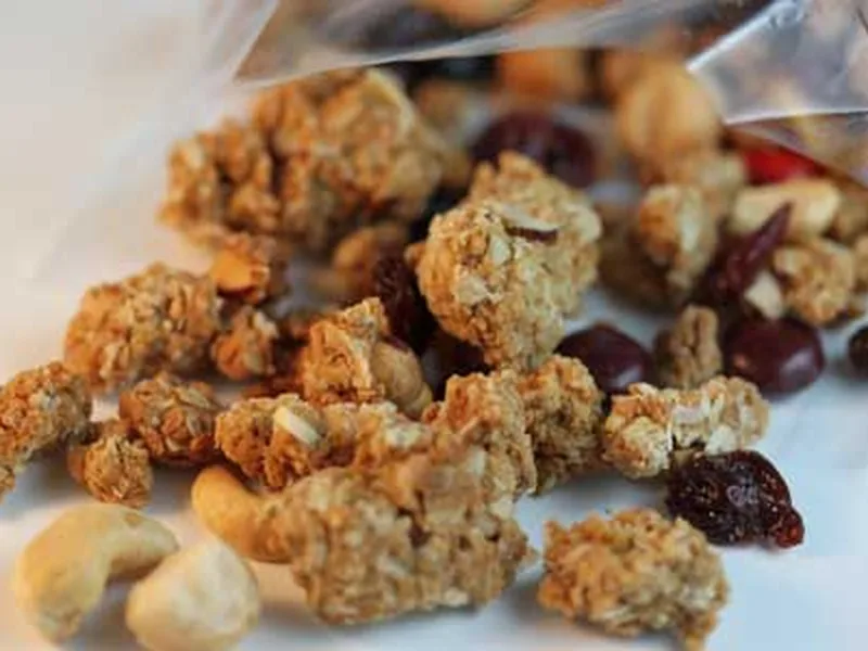 Peanut Butter Cookie Granola with Chocolate and Nuts