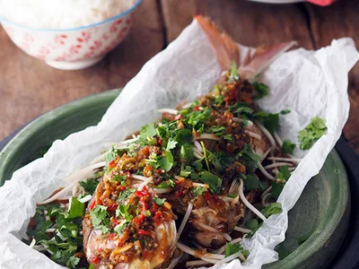 Thai Deep Fried Whole Fish with Sweet Chili Sauce