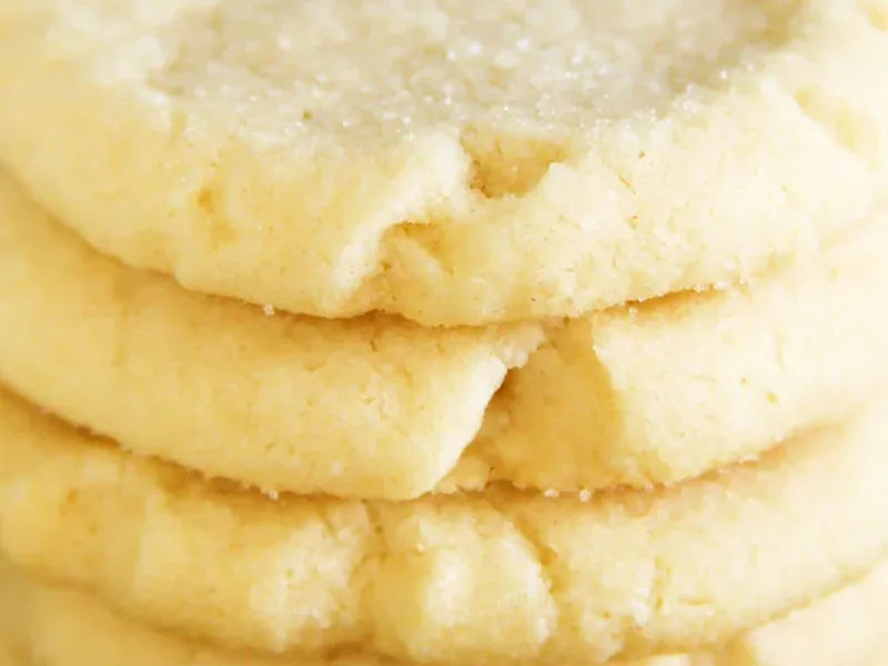 Simple 4-Ingredient Almond Sugar Cookies