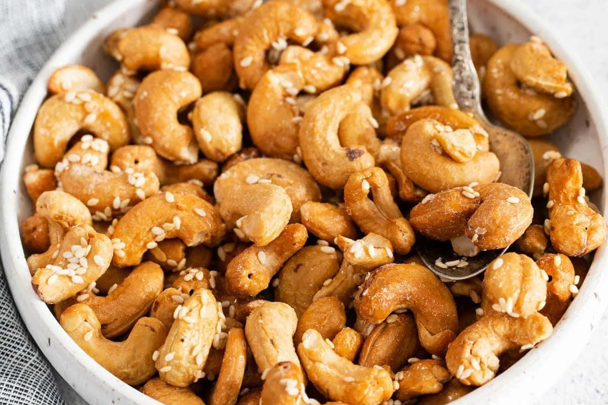 Maple Sesame Roasted Cashews - Sweet Crunchy Snack Recipe | EasyCook