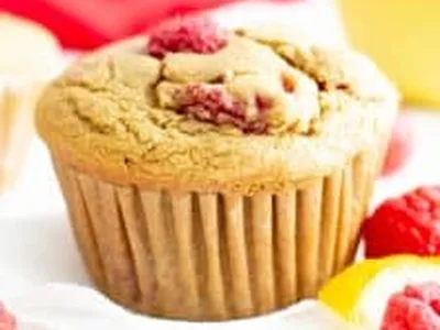 Gluten Free Vegan Lemon Raspberry Muffins