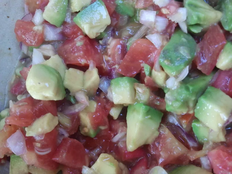 Caribbean Tomato and Avocado Salad with Orange Vinaigrette