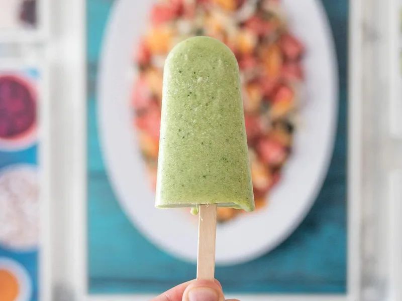 Green Pineapple Smoothie Popsicles