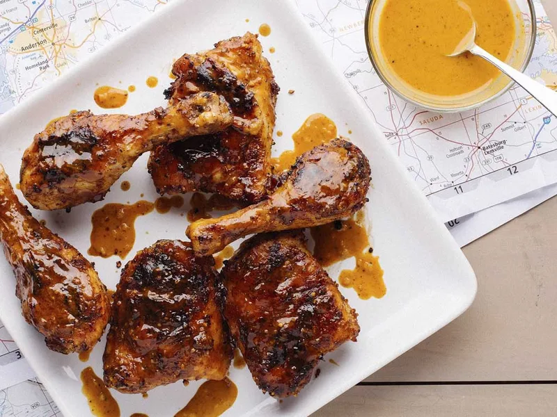 Carolina Mustard BBQ Chicken Thighs and Drumsticks