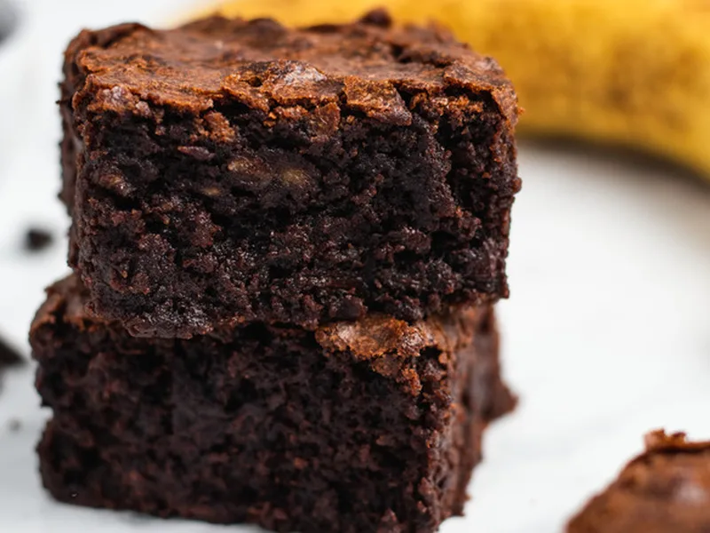 Fudgy Chocolate Banana Brownies