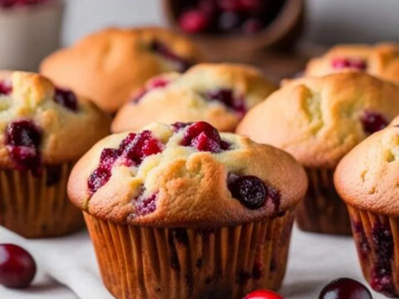 Easy Cranberry Muffins with Yogurt