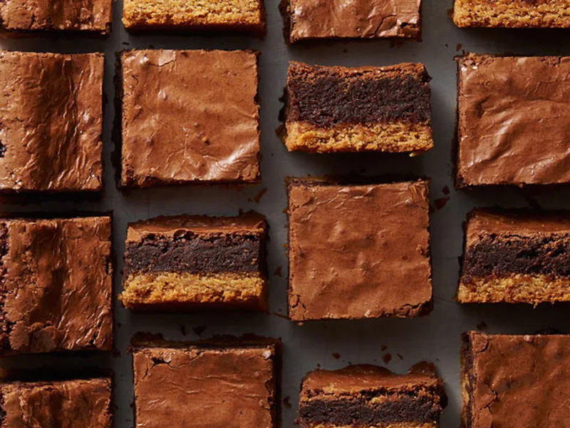 Peanut Butter Cookie Brownie Bars