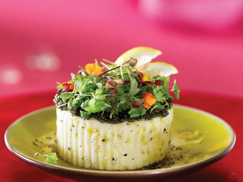 Meyer Lemon Mascarpone Mashed Idaho Potatoes with Caviar