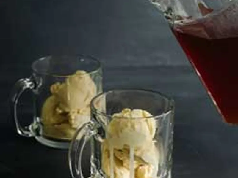 Rooibos Maple Honeybush Affogato with Homemade Ice Cream