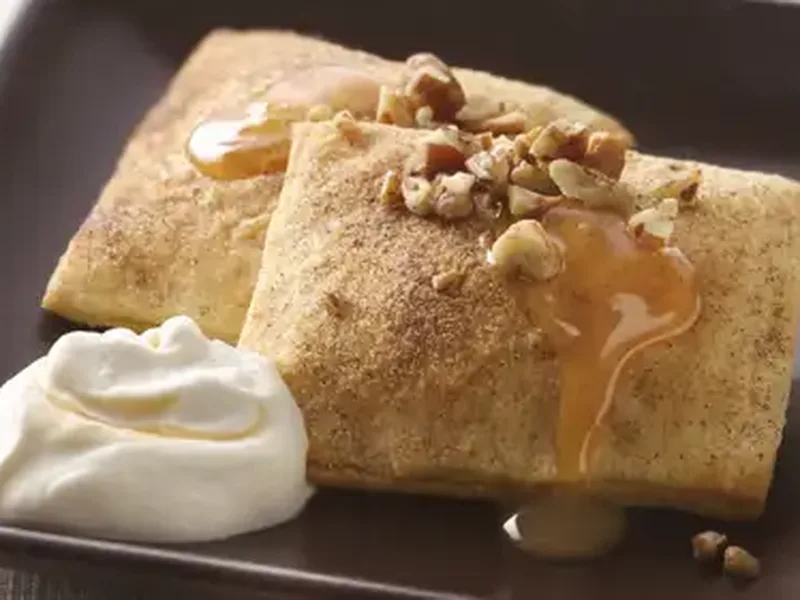 Pumpkin Ravioli with Salted Caramel Whipped Cream Dessert