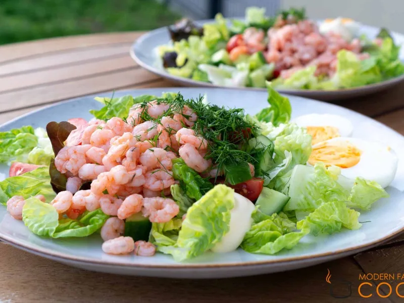 Swedish Shrimp Salad with Hard-Boiled Eggs
