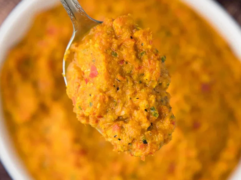 Homemade Thai Yellow Curry Paste with Fresh Herbs and Spices