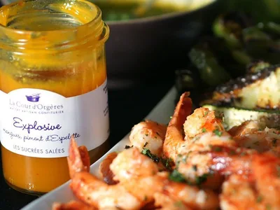 Grilled Shrimp with Explosive Mango Sauce Plancha