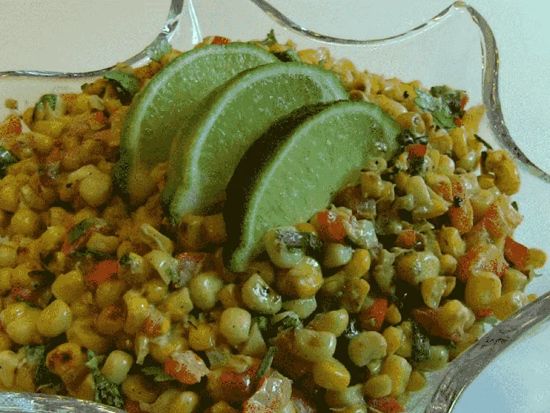 Tex-Mex Toasted Corn Salad with Lime and Cilantro