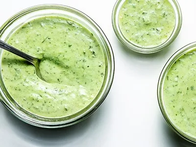 Herb-Infused Green Goddess Dressing with Avocado