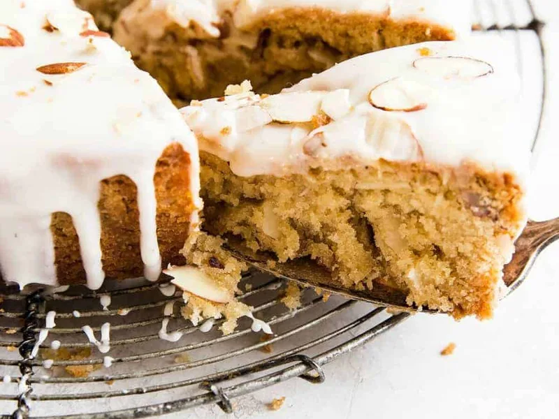 Easy Brown Butter Almond Cake with Nutty Glaze
