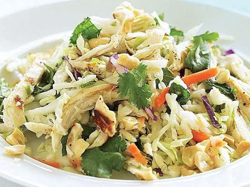 Chinese-Style Chicken Salad with Vinegar Dressing