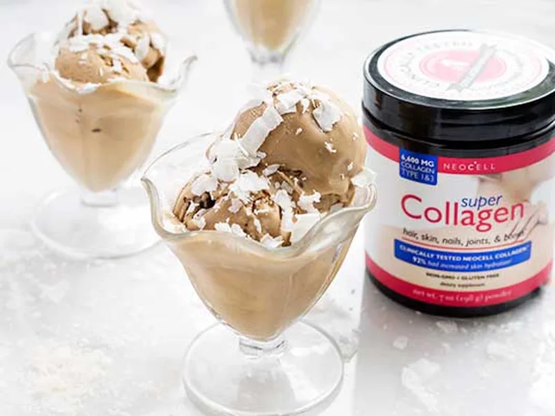 Coconut Ice Cream with Toasted Coconut and Collagen