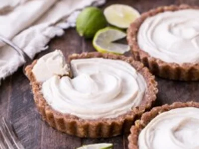 No-Bake Lime Tarts with Almond Crust and Cashew Filling