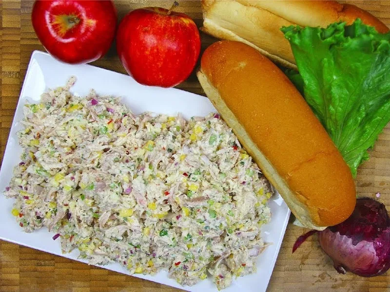 Rotisserie Chicken Salad with Apple and Mango