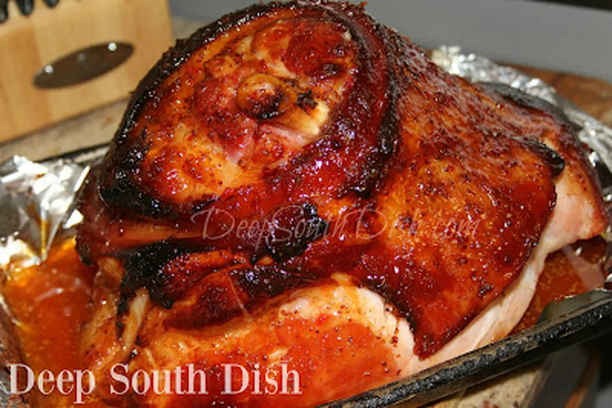 Whiskey Glazed Baked Ham with Pepper Jelly | EasyCook