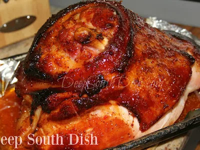 Whiskey Glazed Baked Ham with Pepper Jelly