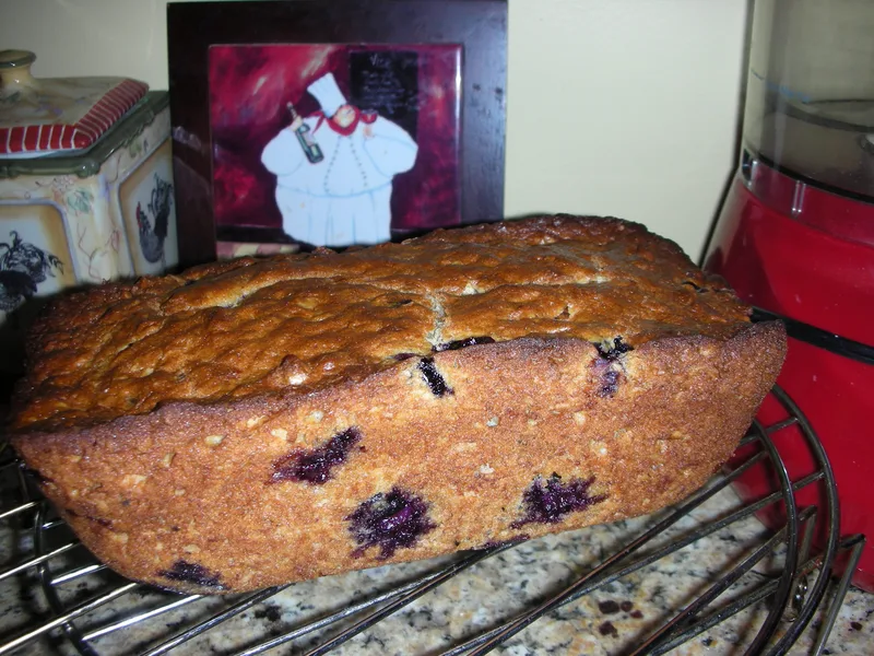 Banana Blueberry Oatmeal Loaf with Walnuts