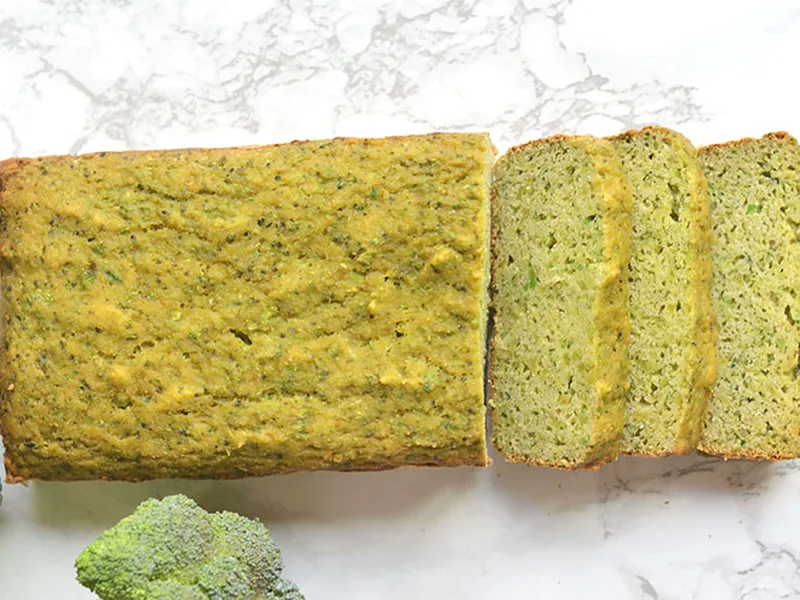 Paleo Coconut Flour Broccoli Bread with Nutritional Yeast
