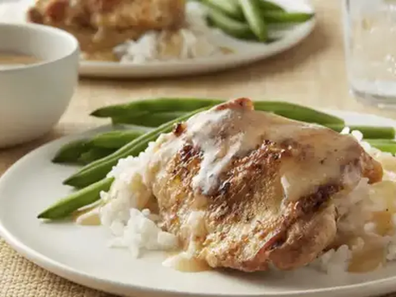 Slow Cooker Lemon Pepper Chicken with Pan-Seared Thighs