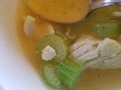 Amish Chicken Noodle Soup with Apple and Egg Noodles
