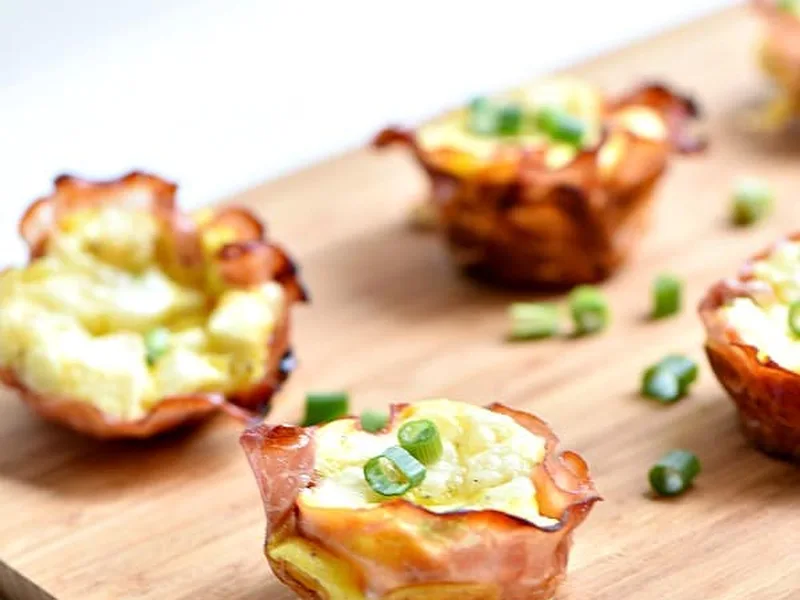 Baked Ham Swiss Egg Cups - Individual Breakfast Muffins