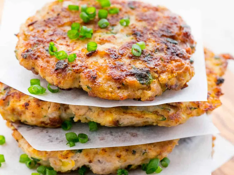 Chicken Zucchini Fritters with Ricotta and Fresh Herbs