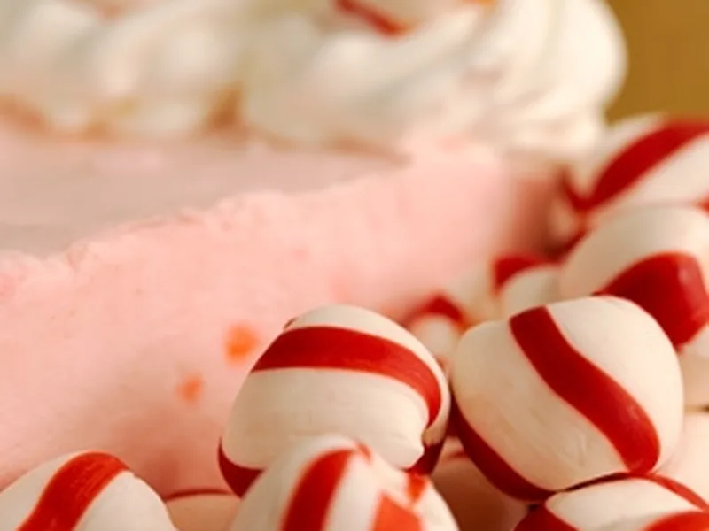 Lighter Peppermint Chocolate Wafer Crust Pie