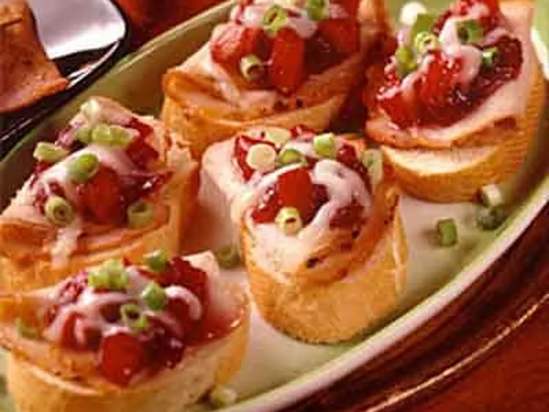 Pork and Cranberry Chutney Bruschetta